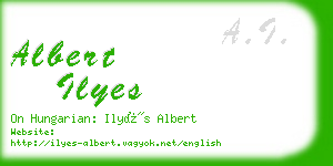 albert ilyes business card